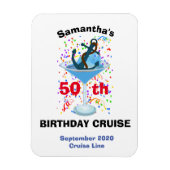 Personalisierter Geburtstagscocktail Magnet (Vertikal)