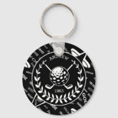 Personalisierter Geburtstagsgolf Schlüsselanhänger (Rückseite)