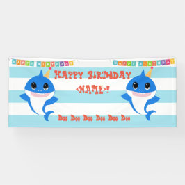 Personalisierter Geburtstagshilfshai Banner