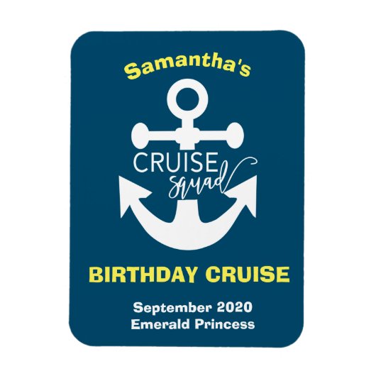 Personalisierter Geburtstagskorb Magnet (Vertikal)