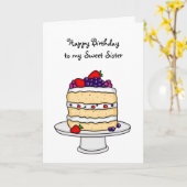 Personalisierter Geburtstagskuchen Karte (Gelbe Blume)