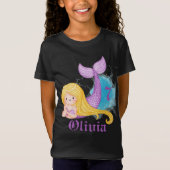 Personalisierter Geburtstagsmädchen T - Shirt (Vorderseite)