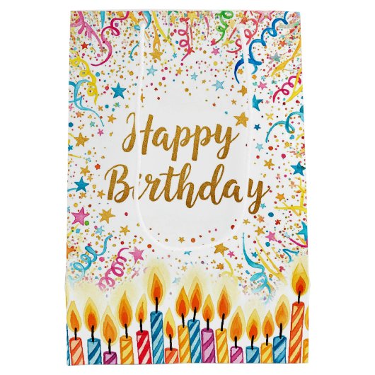 Personalisierter Geburtstagspass Mittlere Geschenktüte (Rückseite)