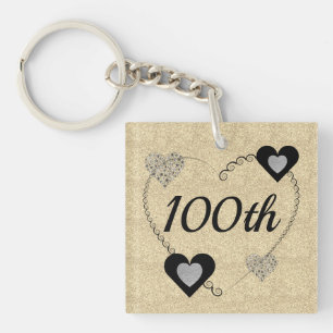 Personalisierter Geburtstagsschlüssel 100. Schlüsselanhänger