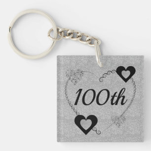 Personalisierter Geburtstagsschlüssel 100. Schlüsselanhänger
