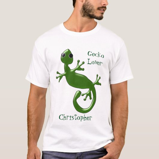 Personalisierter Gecko-Entwurf T-Shirt (Vorderseite)