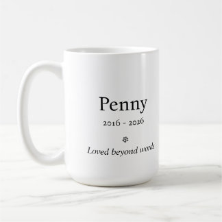 Personalisierter Gedenkbecher für Haustiere Kaffeetasse