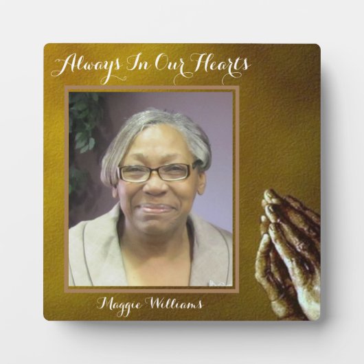 Personalisierter Gedenkrahmen Fotoplatte (Vorderseite)