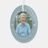 Personalisierter Gedenktod des benutzerdefinierten Ornament Aus Glas (Vorderseite links)