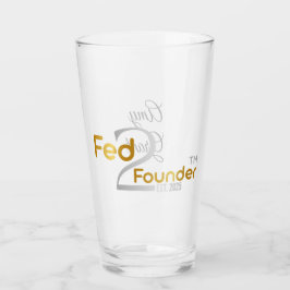 Personalisierter "Gefüttert2Founder"-Glascup Glas