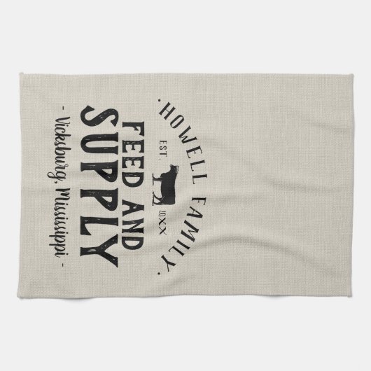 Personalisierter Gefüttert Körnerschlauch Geschirrtuch (Horizontal)