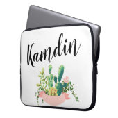 Personalisierter Gehäuse Bohemisch Kaktus Sukkulen Laptopschutzhülle (Vorderseite Links)