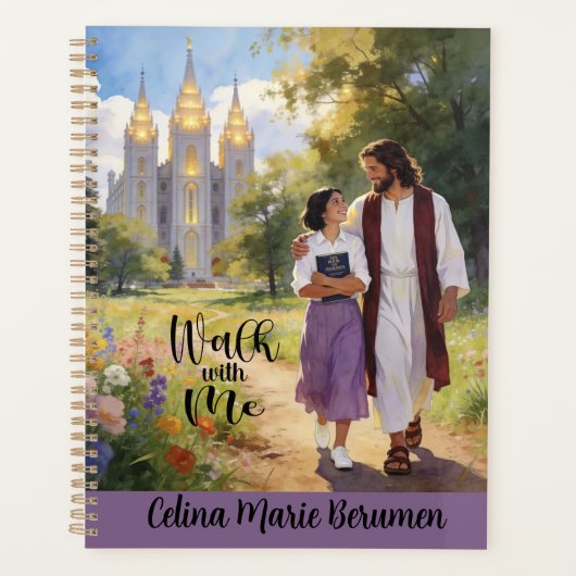 Personalisierter 'Gehe mit mir' christlicher LDS-P Planer (Vorderseite)