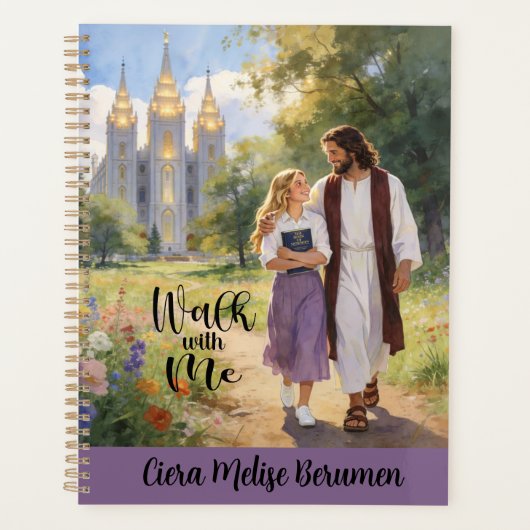 Personalisierter 'Gehe mit mir' christlicher LDS-P Planer (Vorderseite)