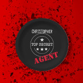 Personalisierter geheimer Agent Kinder Pappteller