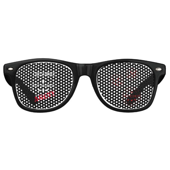 Personalisierter geheimer Agent Partybrille (Vorderseite)