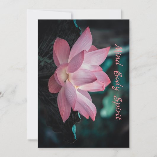 Personalisierter Geist Körpergeist Lotus Blume Kis Einladung (Vorderseite)