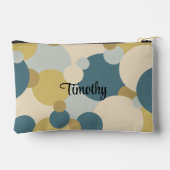 Personalisierter gelb-blauer Toilettenbeutel Zubehörtasche (Rückseite)