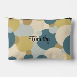 Personalisierter gelb-blauer Toilettenbeutel Zubehörtasche