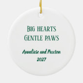 Personalisierter Gelbe Labrador Lover Nurse Weihna Keramik Ornament (Hinten)