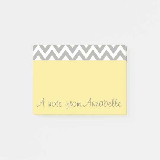 Personalisierter gelber Büroposten - Hinweise Post-it Klebezettel (Vorderseite)