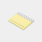 Personalisierter gelber Büroposten - Hinweise Post-it Klebezettel (angewinkelt)