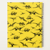 Personalisierter Gelber Dinosaurier-Planer für Kin Planer (Rückseite)
