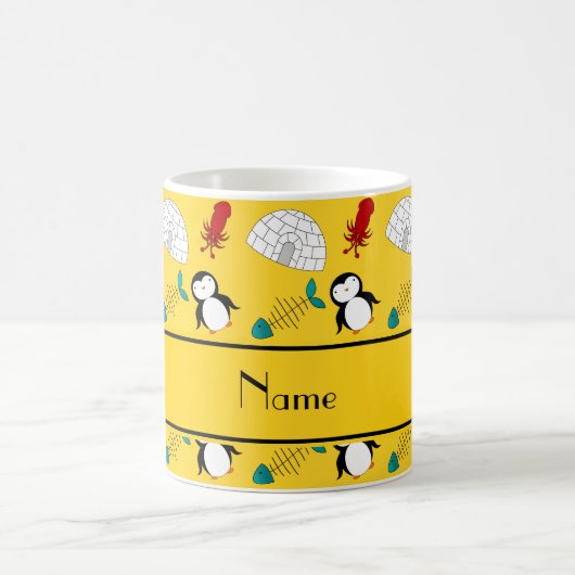 Personalisierter gelber kaffeetasse (Mittel)