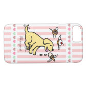 Personalisierter gelber Labrador-Eiscreme-Traum Case-Mate iPhone Hülle (Rückseite (Horizontal))