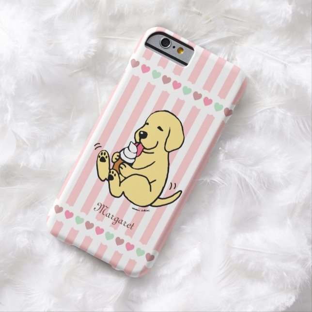 Personalisierter gelber Labrador-Eiscreme-Traum Case-Mate iPhone Hülle (Beispiel)