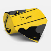 Personalisierter gelber NamensWrestling Krawatte (Gerollt)