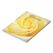 Personalisierter gelber Rosenaufkleber Notizblock (Rotiert)