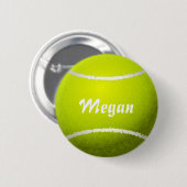 Personalisierter gelber Tennis-Ball Button (Vorne & Hinten)