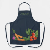 Personalisierter Gemüsegarten Blue Apron Schürze (Vorderseite)