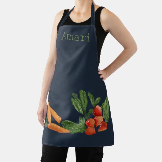 Personalisierter Gemüsegarten Blue Apron Schürze (InSitu)