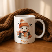 Personalisierter gemütlicher Geist und Kürbisgewür Kaffeetasse