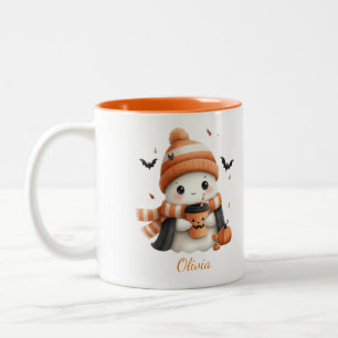 Personalisierter gemütlicher Geist und Kürbisgewür Zweifarbige Tasse