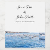 Personalisierter Genfer See Wisconsin Weinkarte Weinetikett (Einzelnes Label)