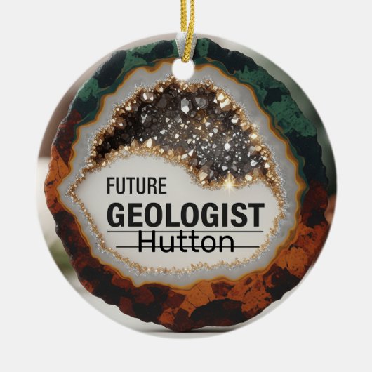 Personalisierter Geologe Keramik Ornament (Vorne)