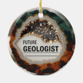 Personalisierter Geologe Keramik Ornament (Hinten)