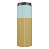 Personalisierter geometrischer Farbblock mit blaue Thermosbecher (Rückseite)