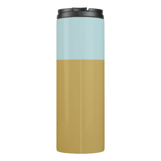Personalisierter geometrischer Farbblock mit blaue Thermosbecher (Rückseite)