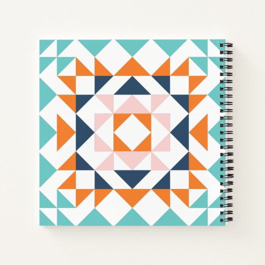 Personalisierter, geometrischer, moderner Quilbloc Notizblock (Rückseite)