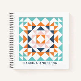 Personalisierter, geometrischer, moderner Quilbloc Notizblock