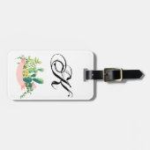 Personalisierter Gepäckanhänger Bohemisch Kaktus S (Vorderseite horizontal)