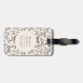 Personalisierter Gepäckanhänger für Handgezeichnet (Rückseite horizontal)