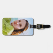 Personalisierter Gepäckanhänger für Ihr Foto hinzu (Vorderseite horizontal)