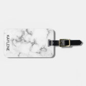 Personalisierter Gepäckanhänger für Silver Glitzer (Vorderseite horizontal)