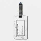 Personalisierter Gepäckanhänger für Silver Glitzer (Rückseite vertikal)