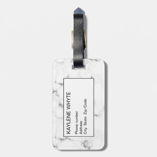 Personalisierter Gepäckanhänger für Silver Glitzer (Rückseite vertikal)